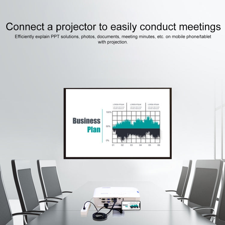 7563s Type-C母頭轉2K HDMI公頭 高清視頻轉換器線，線長：1m