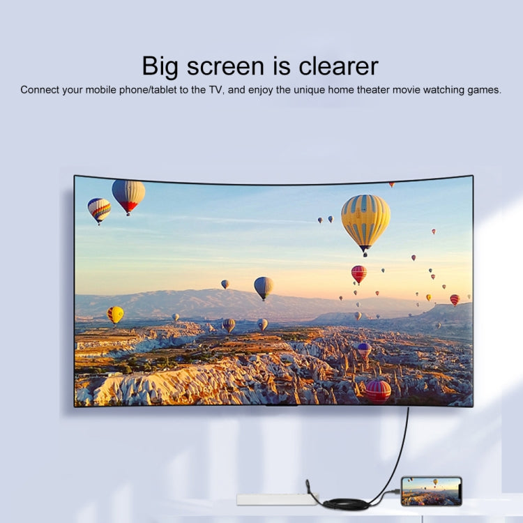 7563s Type-C母頭轉2K HDMI公頭 高清視頻轉換器線，線長：1m