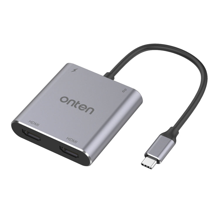 Onten 9175K 4合一 Type-C轉雙HDMI+USB3.0+PD3.0 Type-C充電接口 4K高清視頻轉換器