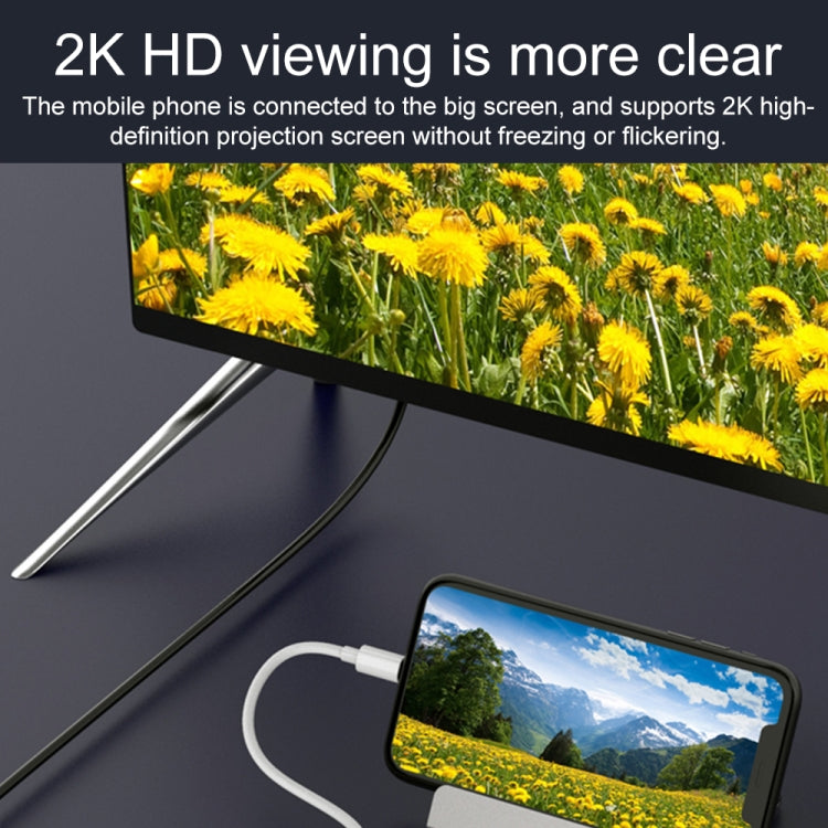 75215 5合一 8 Pin轉HDMI+SD卡槽+TF卡槽+USB+8 Pin充電接口 高清視頻轉換器