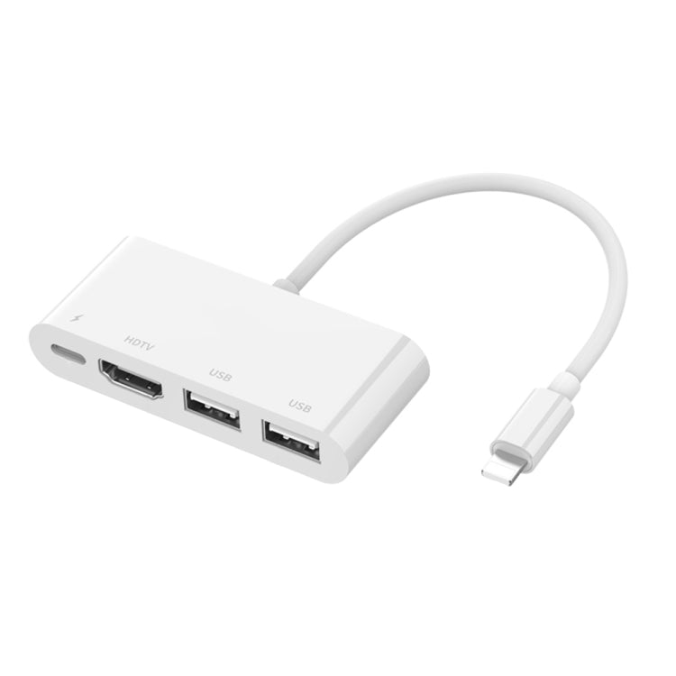 75216 4合一 8 Pin轉HDMI+8 Pin充電+2個USB接口 高清視頻轉換器