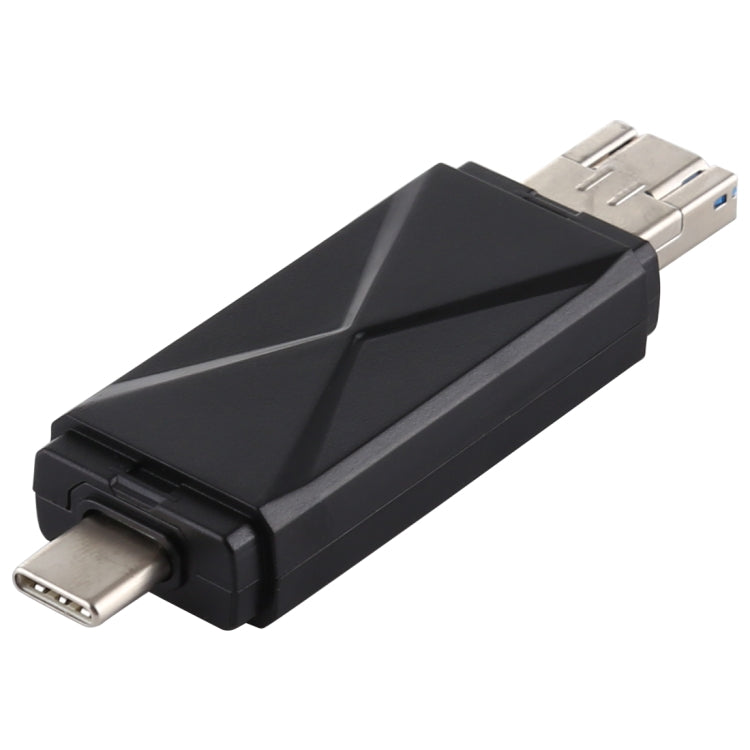 Type-C+SD+TF+Micro USB轉USB3.0讀卡器