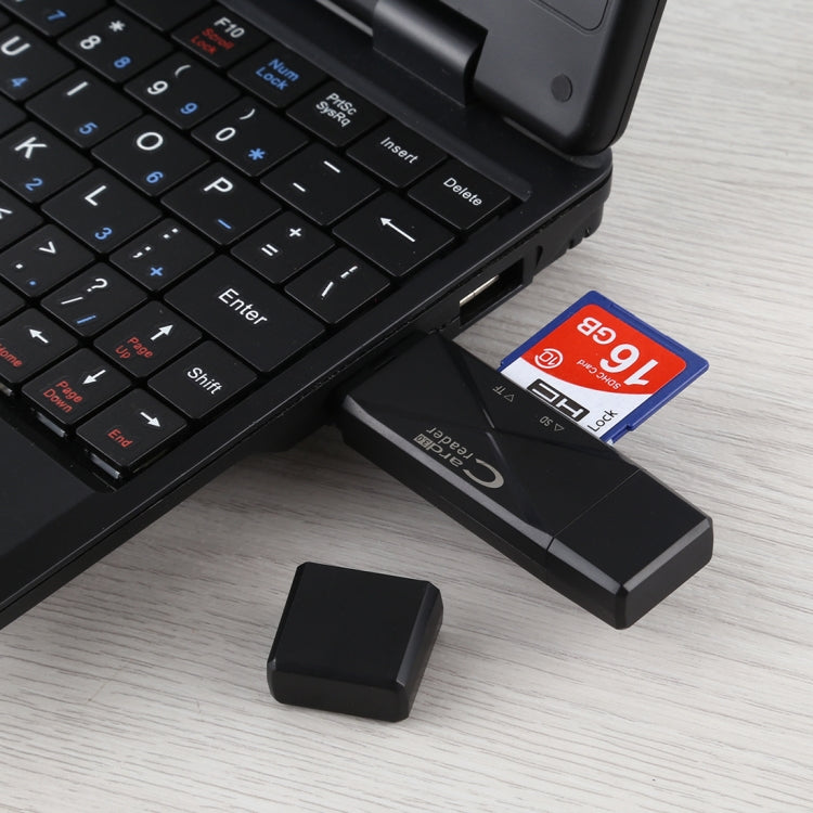 Type-C+SD+TF+Micro USB轉USB3.0讀卡器
