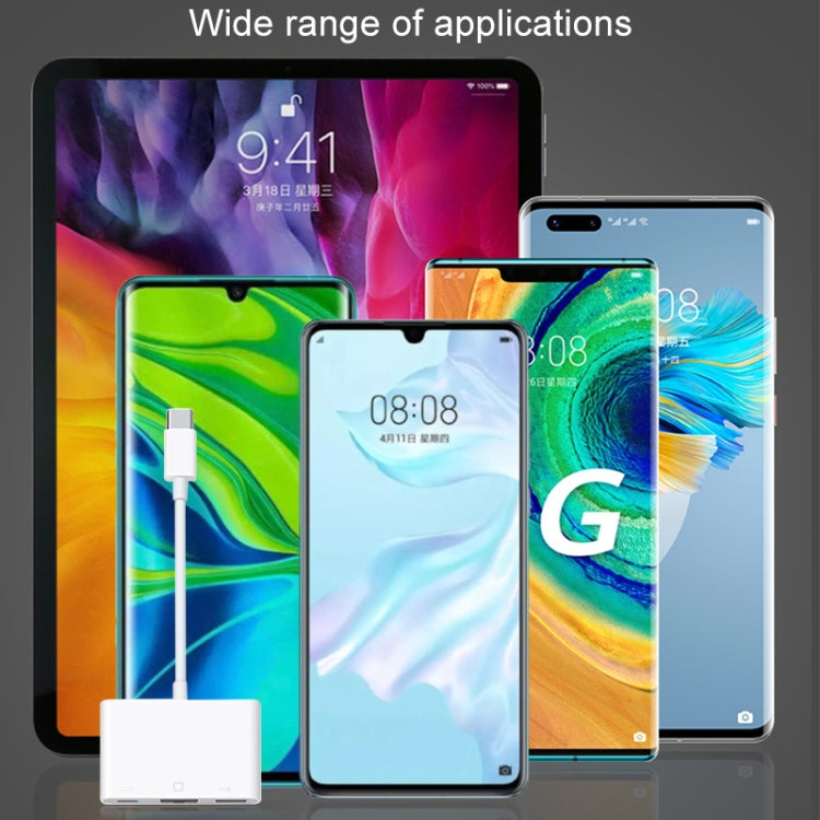 NK-107 TC 3合一 Type-C公頭轉USB+以太網+Type-C電源母頭 適配器