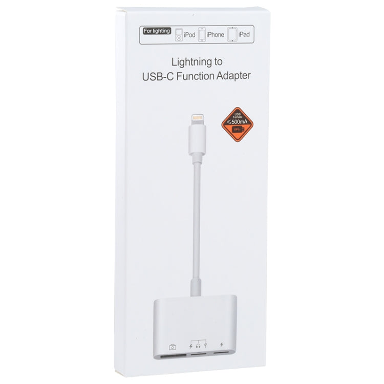 S-221 3合一 8 Pin公頭轉8 Pin電源+Type-C+USB相機母頭 適配器