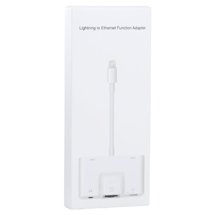 NK-1033 5合一 8 Pin公頭轉雙USB+3.5mm AUX+以太網+8 Pin電源母頭 適配器