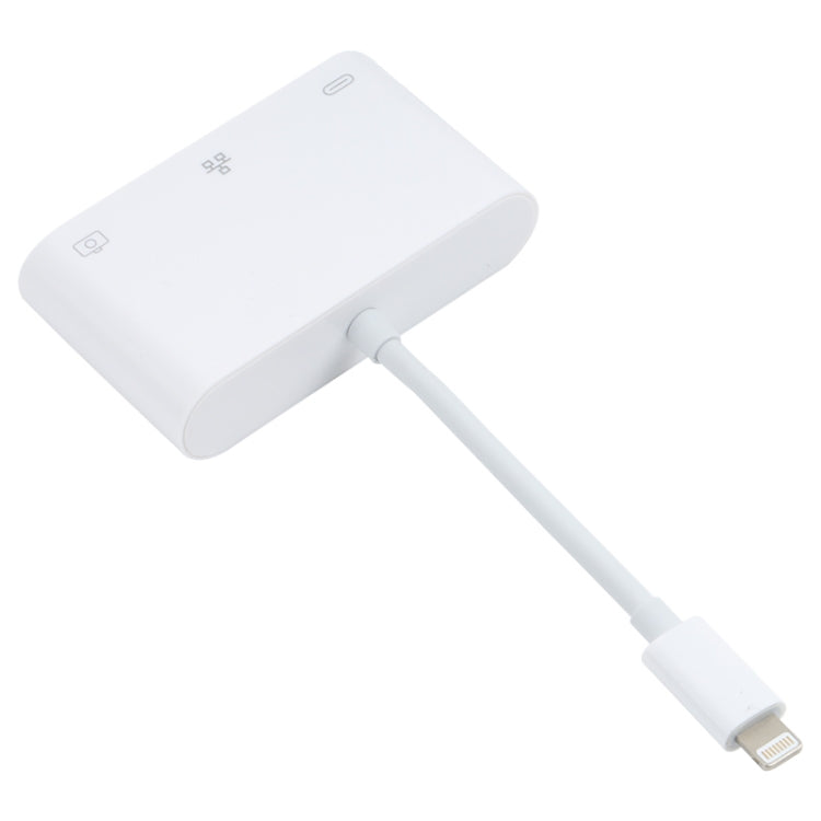 NK-107 3合一 8 Pin公頭轉USB+千兆以太網+8 Pin電源母頭 適配器