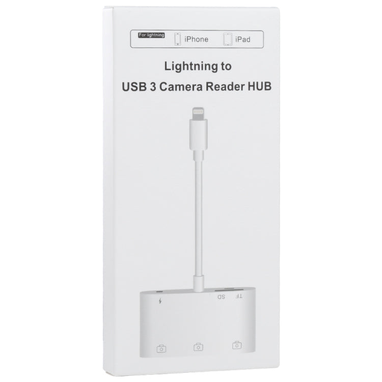 6合一 8 Pin公頭轉3個USB+TF/SD卡槽+8 Pin電源母頭 適配器