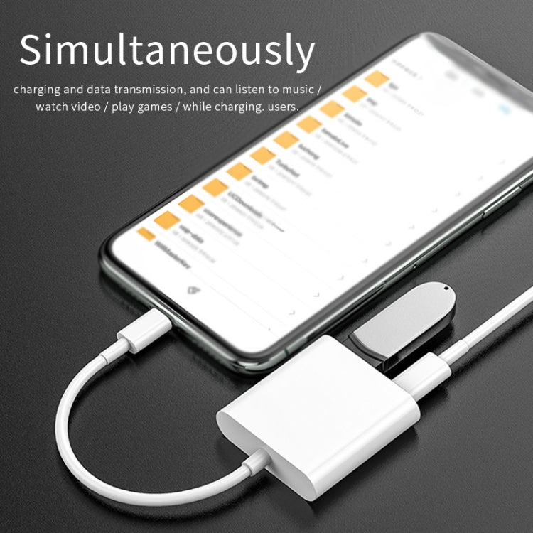 8 Pin 轉 USB & 8 Pin 數據充電轉接線 長度:11cm 支持iOS9.2及以上系統