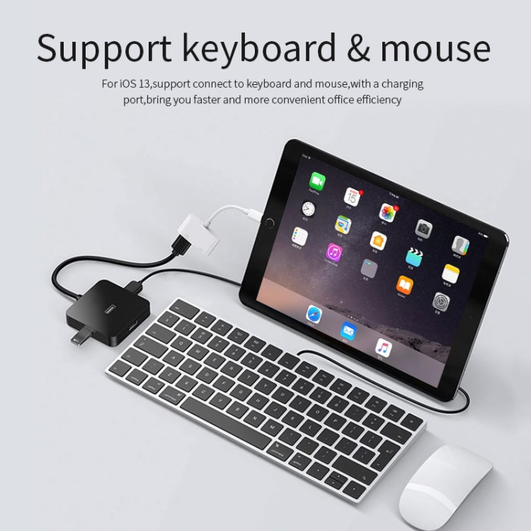 8 Pin 轉 USB & 8 Pin 數據充電轉接線 長度:11cm 支持iOS9.2及以上系統