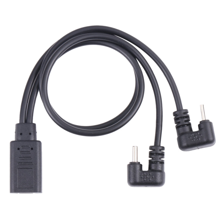 U型 Type-C公+Micro USB公 轉 Type-C母一分二線