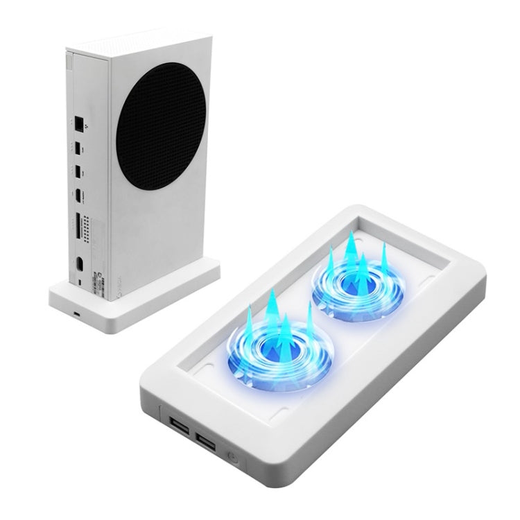 主機散熱風扇底座帶2個USB接口 適用於XBOX Series S, For XBOX Series S