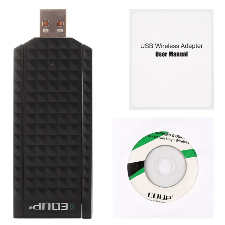 EDUP EP-AC1625 USB 2.0無線適配器 600Mbps 2.4G / 5.8GHz雙頻WiFi網卡帶2根天線