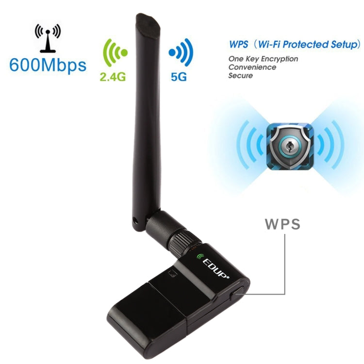 EDUP EP-AC1635 USB雙頻WiFi無線網卡 2dBi天線