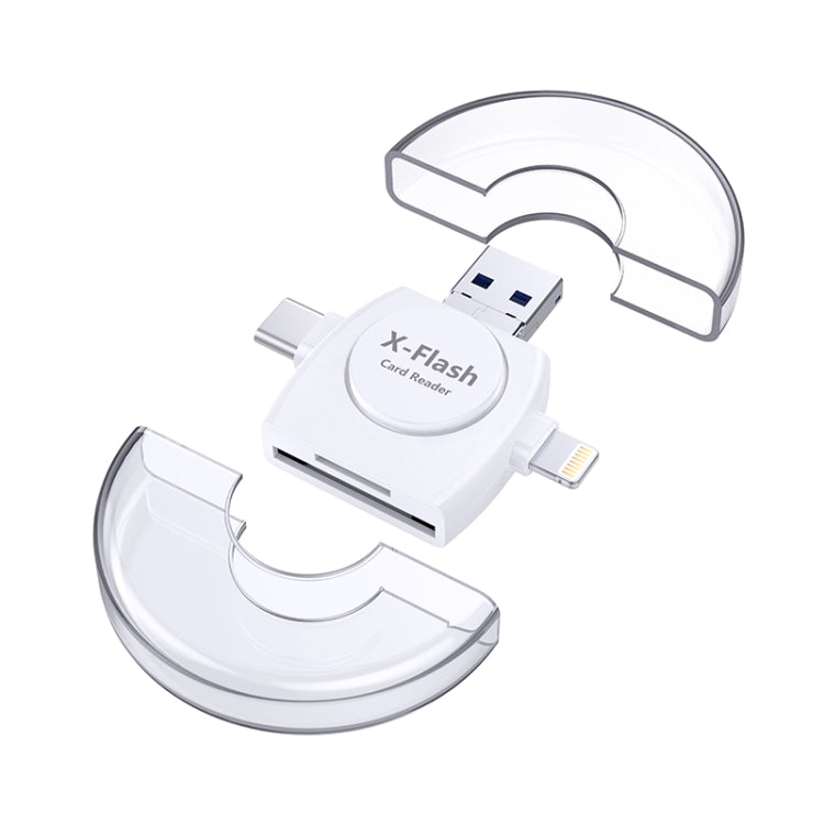 X-Flash R01 3合一 8 Pin+Type-C+Micro USB接口 SD / TF卡讀卡器