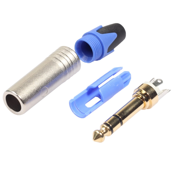 10個賣 TC203N 6.35mm 鍍金立體聲連接器焊接插頭