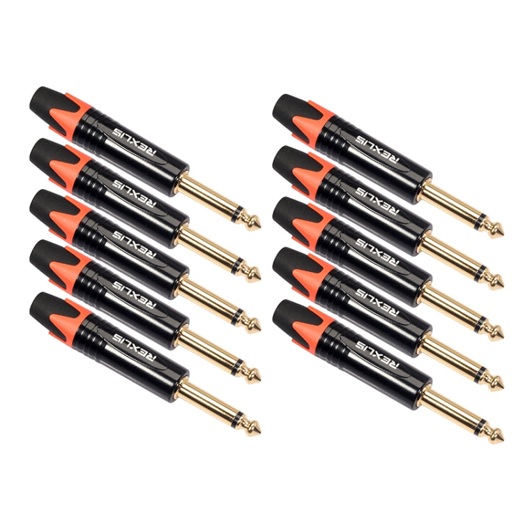 10個賣 TC202 6.35mm 鍍金單聲道焊接插頭