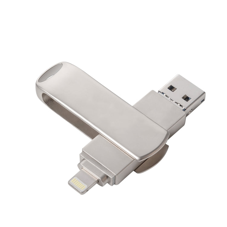 Richwell 3合一 32G Micro USB + 8 Pin + USB 3.0 金屬旋轉可推拉式U盤帶OTG功能
