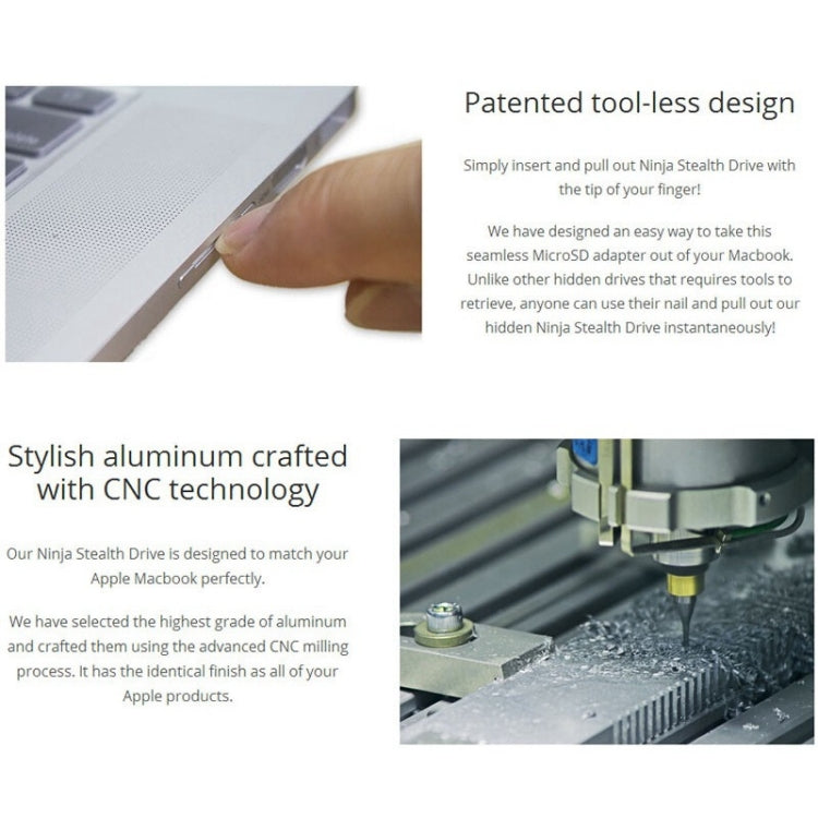 BASEQI 隱藏式鋁合金高速SD卡套 適用於戴爾 Precision M5510 筆記本電腦