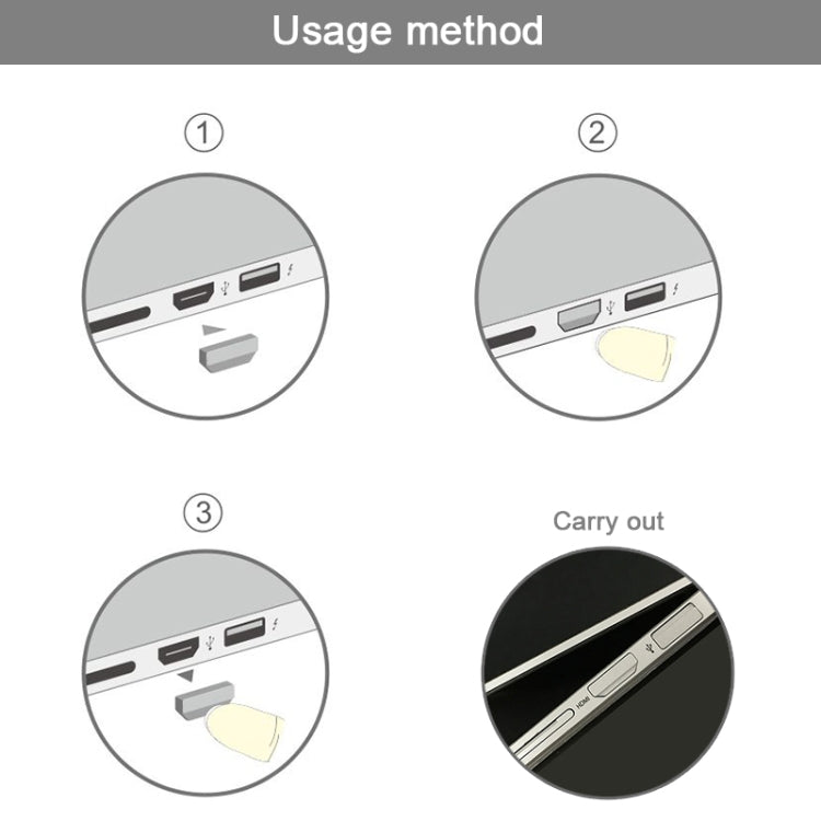 BASEQI iHUT-100 隱藏式鋁合金防塵塞 適用於Macbook Pro Retina 13.3 / 15 inch筆記本電腦