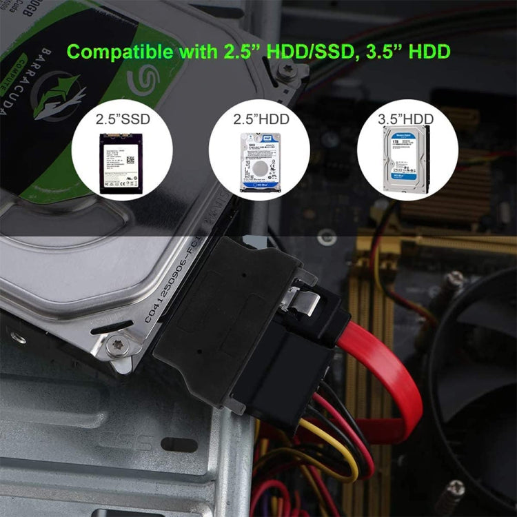 SATA 22 Pin母 轉 SLIMLINE SATA 13 Pin公 光驅位轉接頭