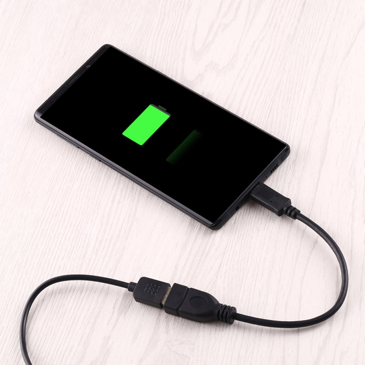 USB-C 3.1 / Type-C 公頭 轉 USB 3.0 母頭 OTG適配線，長度：20厘米