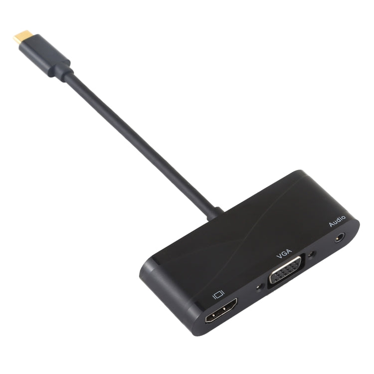 USB2.0+音頻接口+VGA+HDMI 轉 Type-C HUB適配器