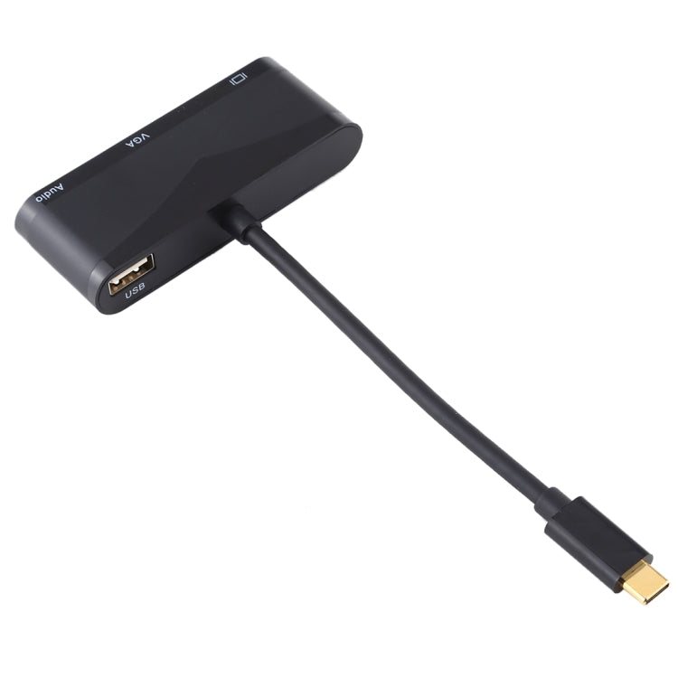 USB2.0+音頻接口+VGA+HDMI 轉 Type-C HUB適配器