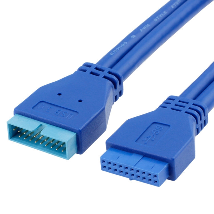 0258 5Gbps USB3.0 20Pin 母頭轉公頭延長線主板延長器 線長：50cm