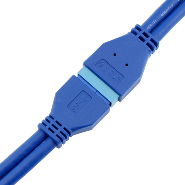 0258 5Gbps USB3.0 20Pin 母頭轉公頭延長線主板延長器 線長：50cm