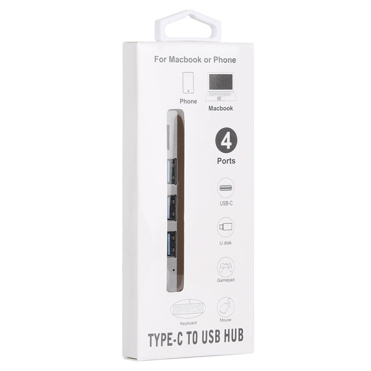 T-809B TF卡讀卡器+3xUSB 3.0接口 轉Type-C HUB集線器 線長：13厘米