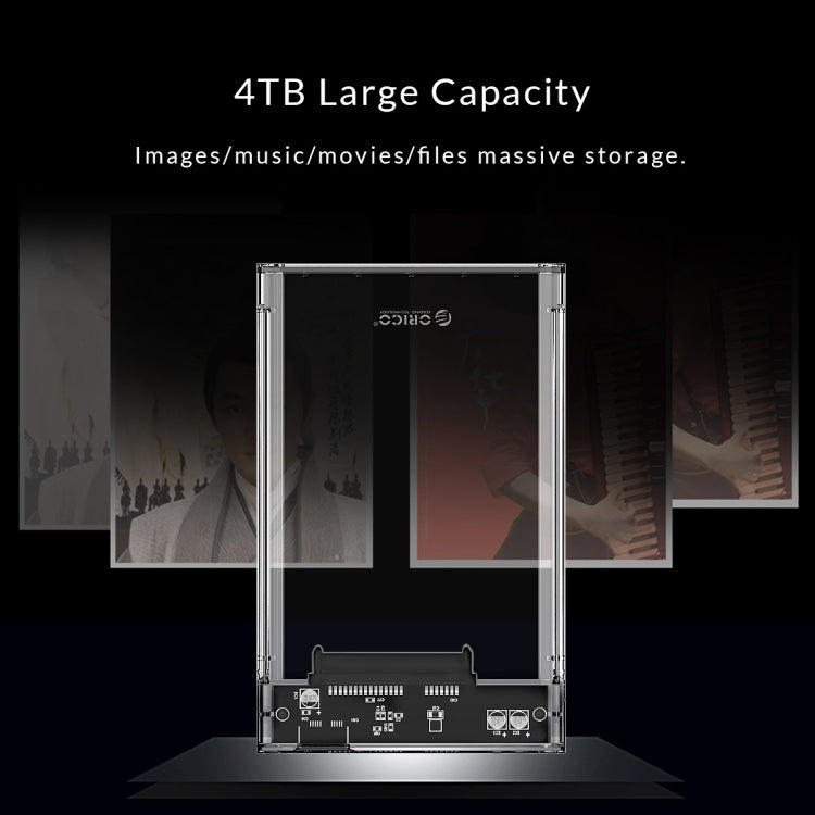 ORICO 2139C3-G2 SATA 2.5 inch USB3.1 Gen2 Type-C接口透明外置机械硬盤盒，支持存儲容量：4TB