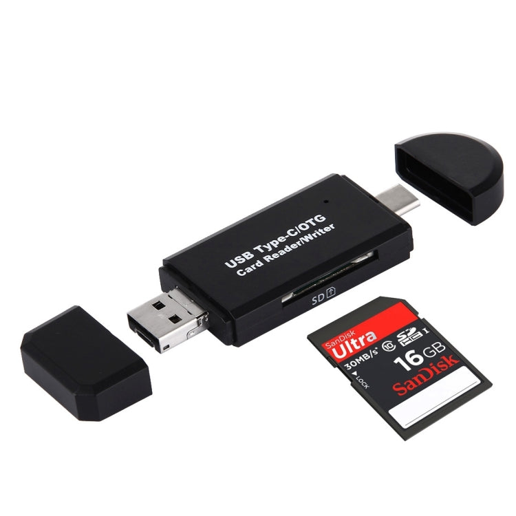 USB 3.1 Type-c 轉 USB + micro USB + SD / TF讀卡器 適配器 3合一