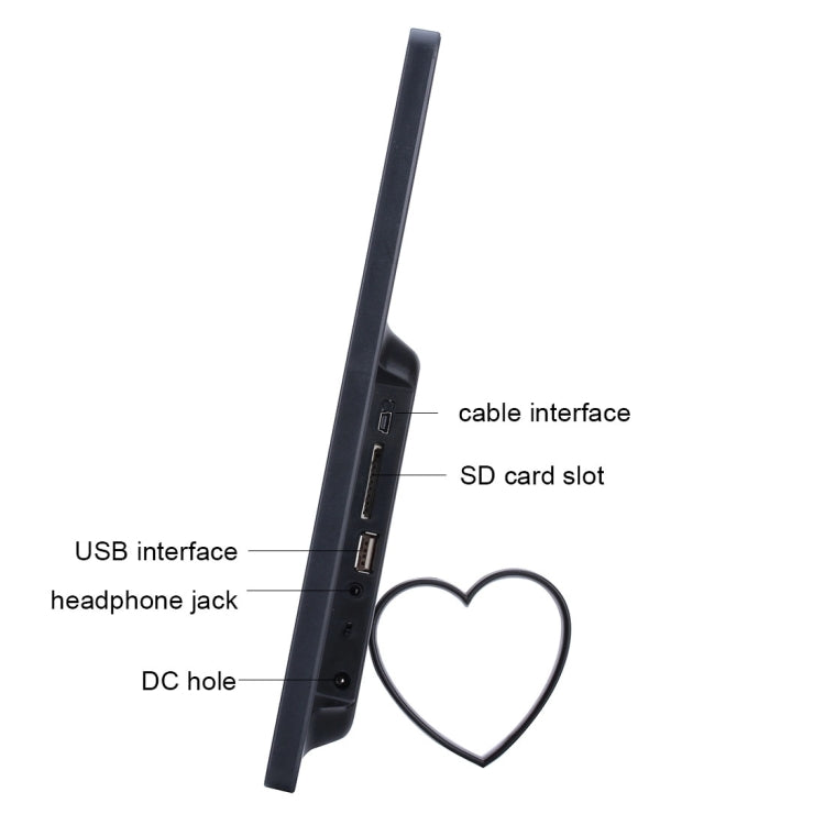 13 inch LED显示數碼相框帶支架和遙控器，全志 F16方案，支持SD / MS / MMC卡和USB接口