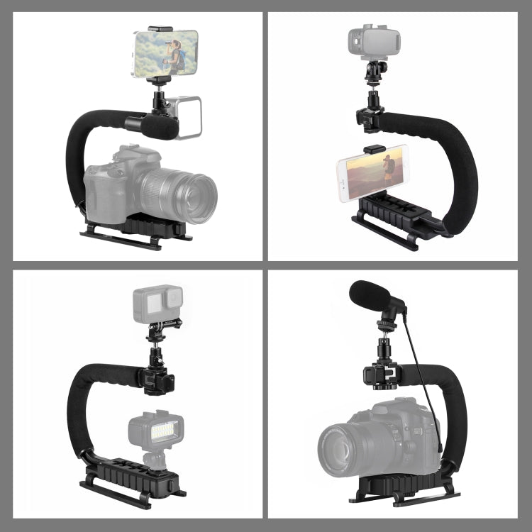 PULUZ   U/C型手提攝像穩定器支架套裝 PU3006+麥克風PU3017+PP0770