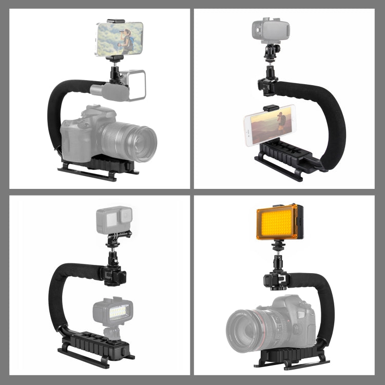 PULUZ   U/C型手提攝像穩定器支架套裝 PU3006+補光燈PU4096