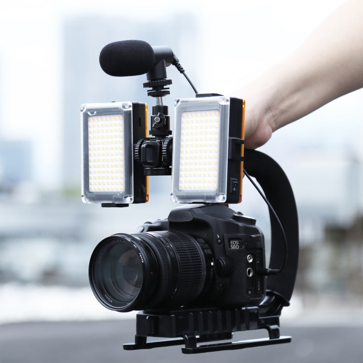 PULUZ   U/C型手提攝像穩定器支架套裝 PU3006+補光燈PU4096+麥克風PU3017