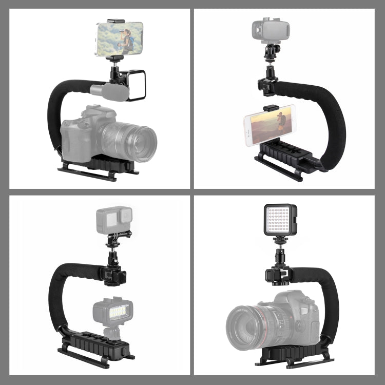 PULUZ   U/C型手提攝像穩定器支架套裝 PU3006+PU529補光燈