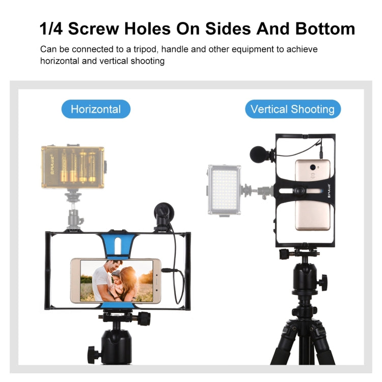 PULUZ 手機錄像視頻拍攝直播兔籠PU3007 +麥克風PU3017