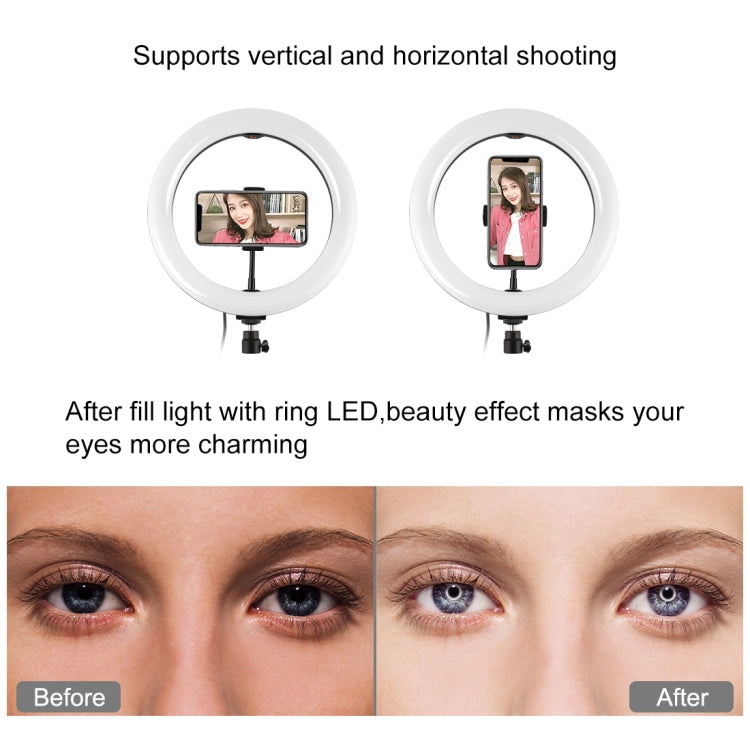 PULUZ  PU433B 26cm RGBW環形補光燈+1.1m三腳支架 直播套裝