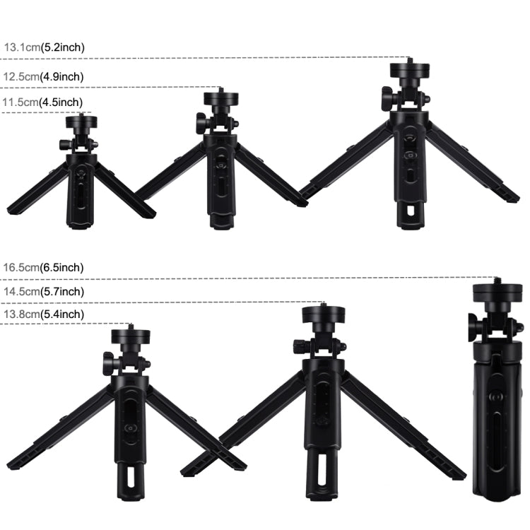 PULUZ 4.7 英寸12cm可調光 LED環形攝影燈補光燈PU377+PU409伸縮5檔調節桌面三腳架