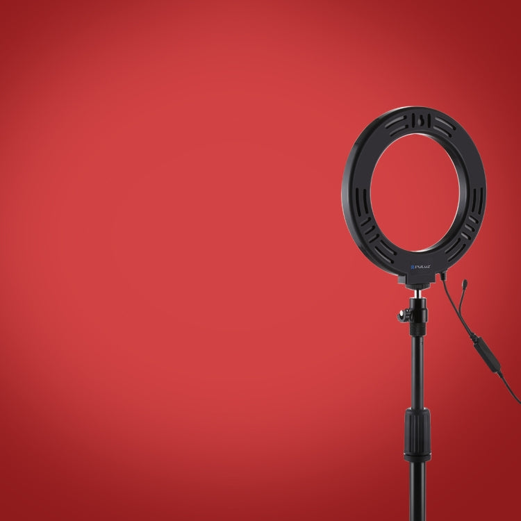 PULUZ 桌面支架PU390 +6.2 英寸16cm RGBW可調光LED環形攝影燈補光燈帶遙控PU429B