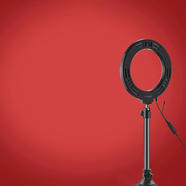 PULUZ 桌面三腳架PU408 +6.2 英寸16cm RGBW可調光LED環形攝影燈補光燈帶遙控PU429B