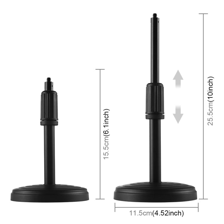 PULUZ  7.9英寸20cm雙色溫環形燈PU459B+桌面支架PU390 套裝 雙色溫可調光LED弧面環形攝影自拍補光燈, 帶手機夾