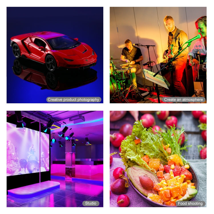 PULUZ PU504B跑馬燈RGBWW環形自拍美顏補光燈+1.1m三腳支架 直播套裝