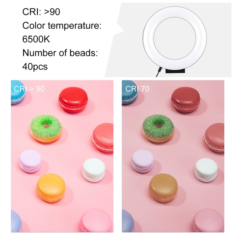 PULUZ PU408 + PU505B 4.7 英寸12cm 白光單色溫LED環形自拍美顏補光燈套裝