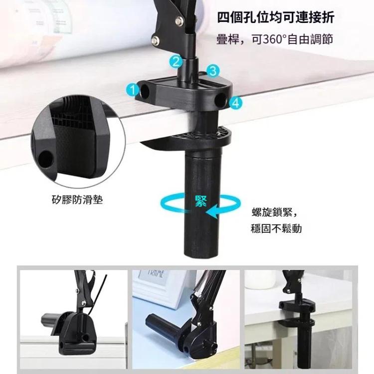PULUZ  7.9英寸20cm可摺疊收納懸臂架弧面環形燈套裝 自拍補光燈, 帶手機夾
