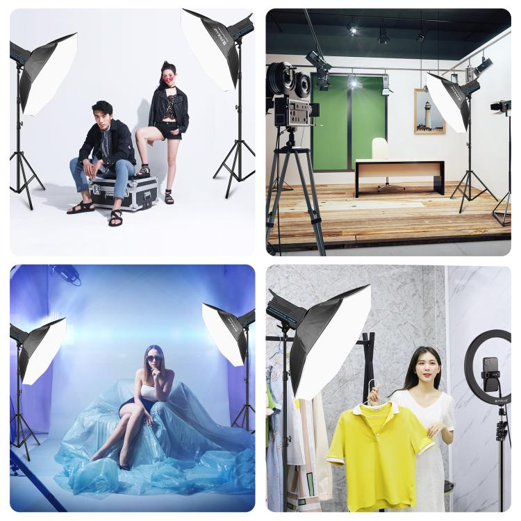 PULUZ 120W Photo Studio Strobe Flash Light Kit with Softbox Reflector & Tripod