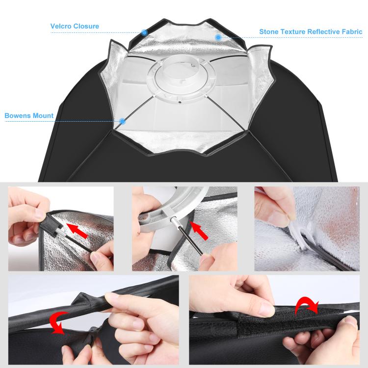 PULUZ 120W Photo Studio Strobe Flash Light Kit with Softbox Reflector & Tripod