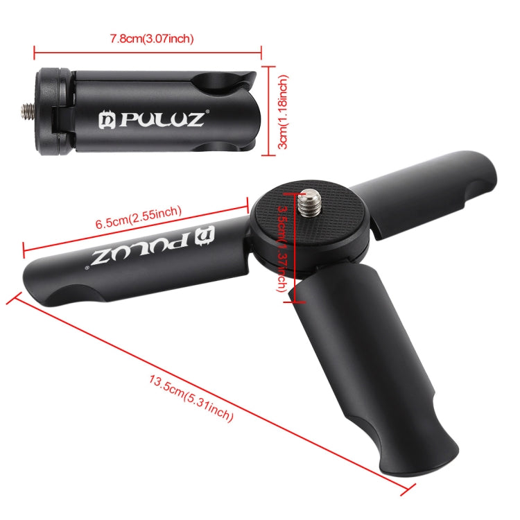 PULUZ PU372+PU366塑料摺疊三腳架+ABS手持攝像穩定器